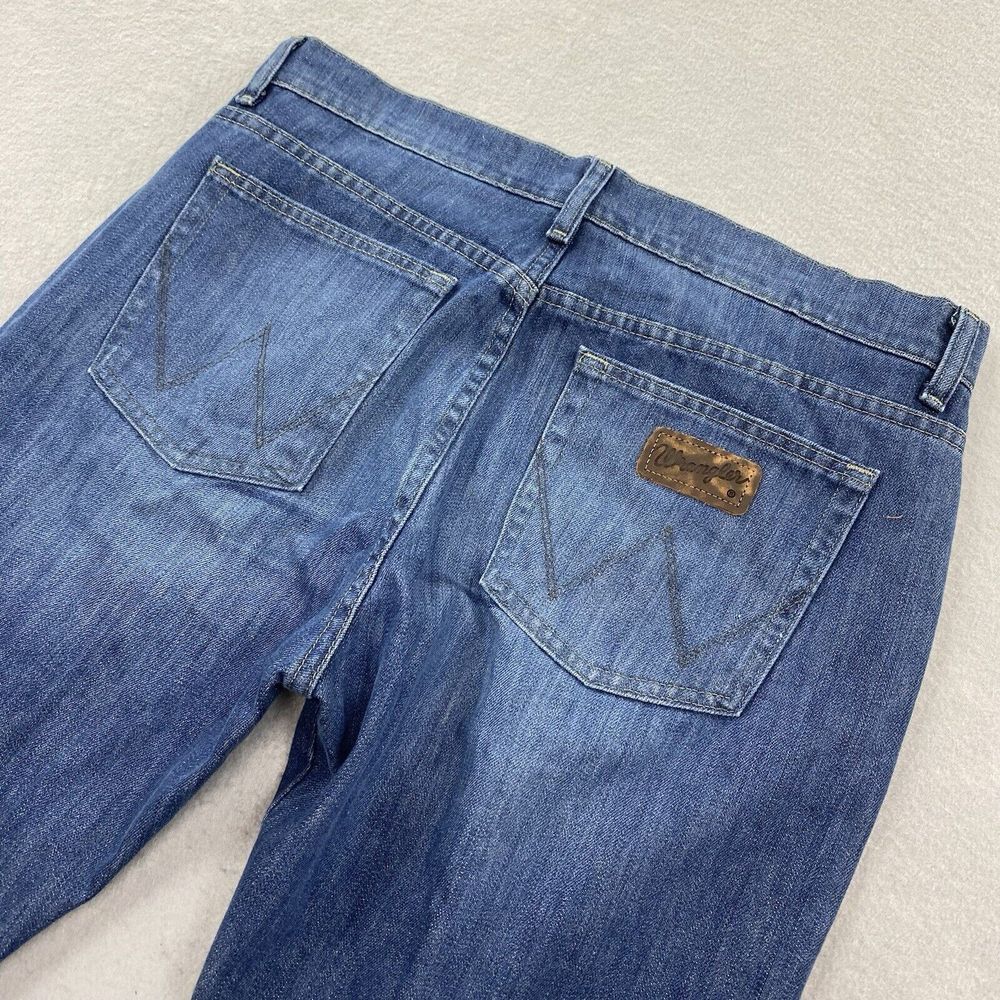 Wrangler Jeans Mens 36x33 (Fits 35x32)‎ Blue Denim Regular Slim Brockton Western